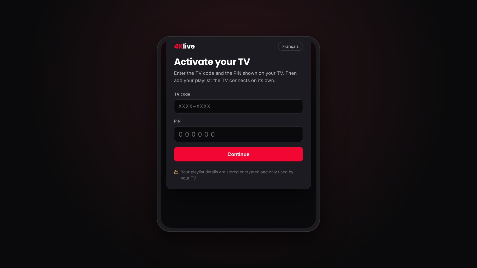 The rabbitaitv.com/activate page on a phone